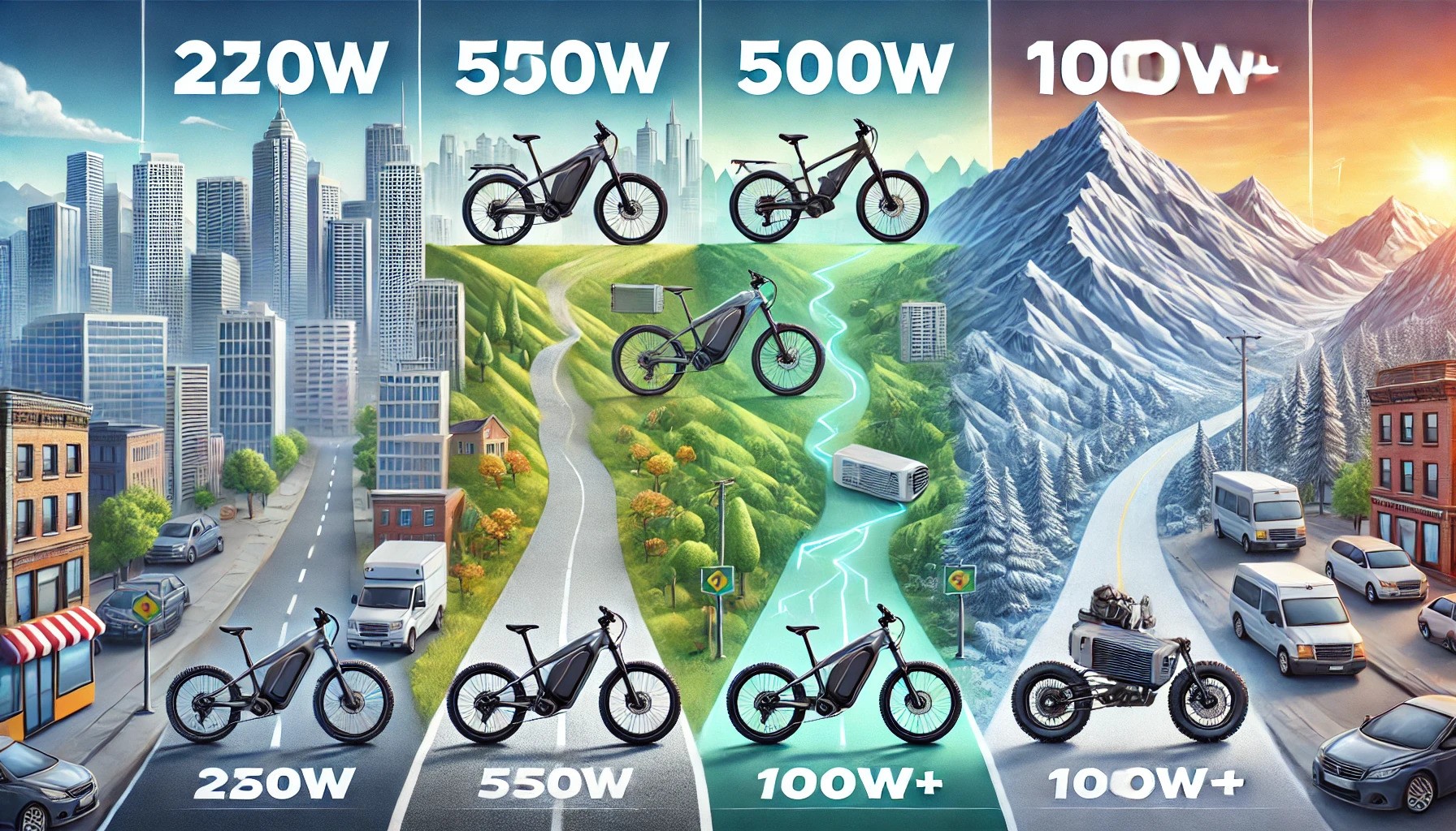 "How Powerful Should Your E-Bike Motor Be? 250W vs. 500W vs. 1000W+"